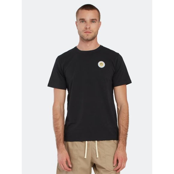 Saturdays NYC Men's Daisy Patch Short Sleeve T-Shirt Crew Neck Black sz XS NWT - Picture 1 of 8